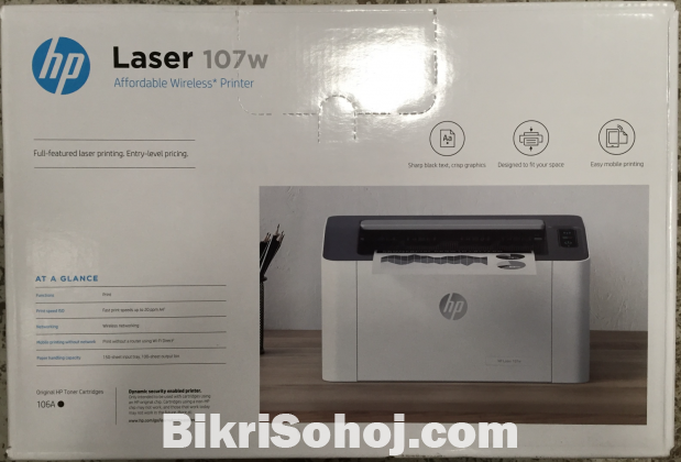 HP 107W Black & White Single Function Laser Printer